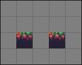 Two rock-grass transition tiles.