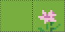 Grass tile on the left, flower tile on the right.