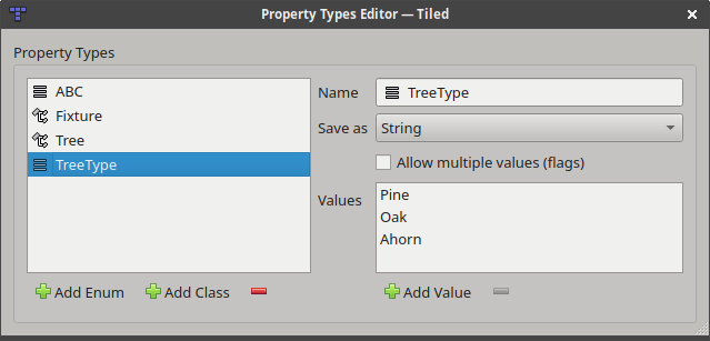 Property Types Editor